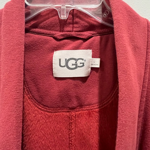 UGG plush robe women’s red mauve large - Picture 3 of 6